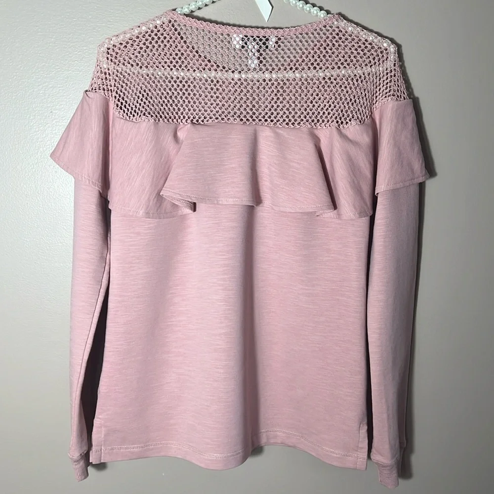 Jessica Simpson Mesh Ruffle Top - Picture 3 of 6
